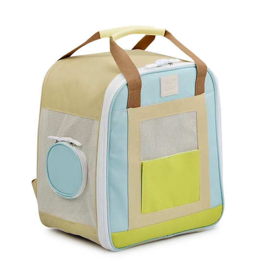 Little color box Pet backpack-Horizon blue